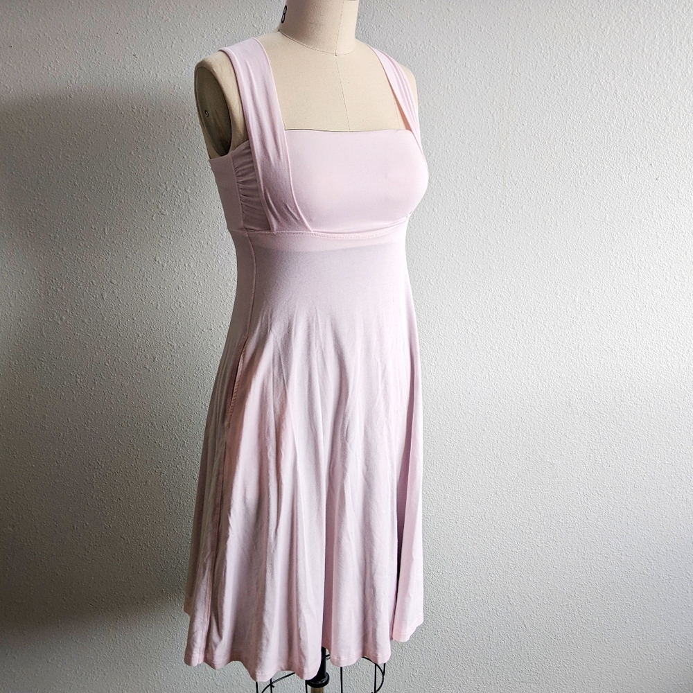 Lululemon Reversible Pink/Gray Adjustable Jersey Midi Dress